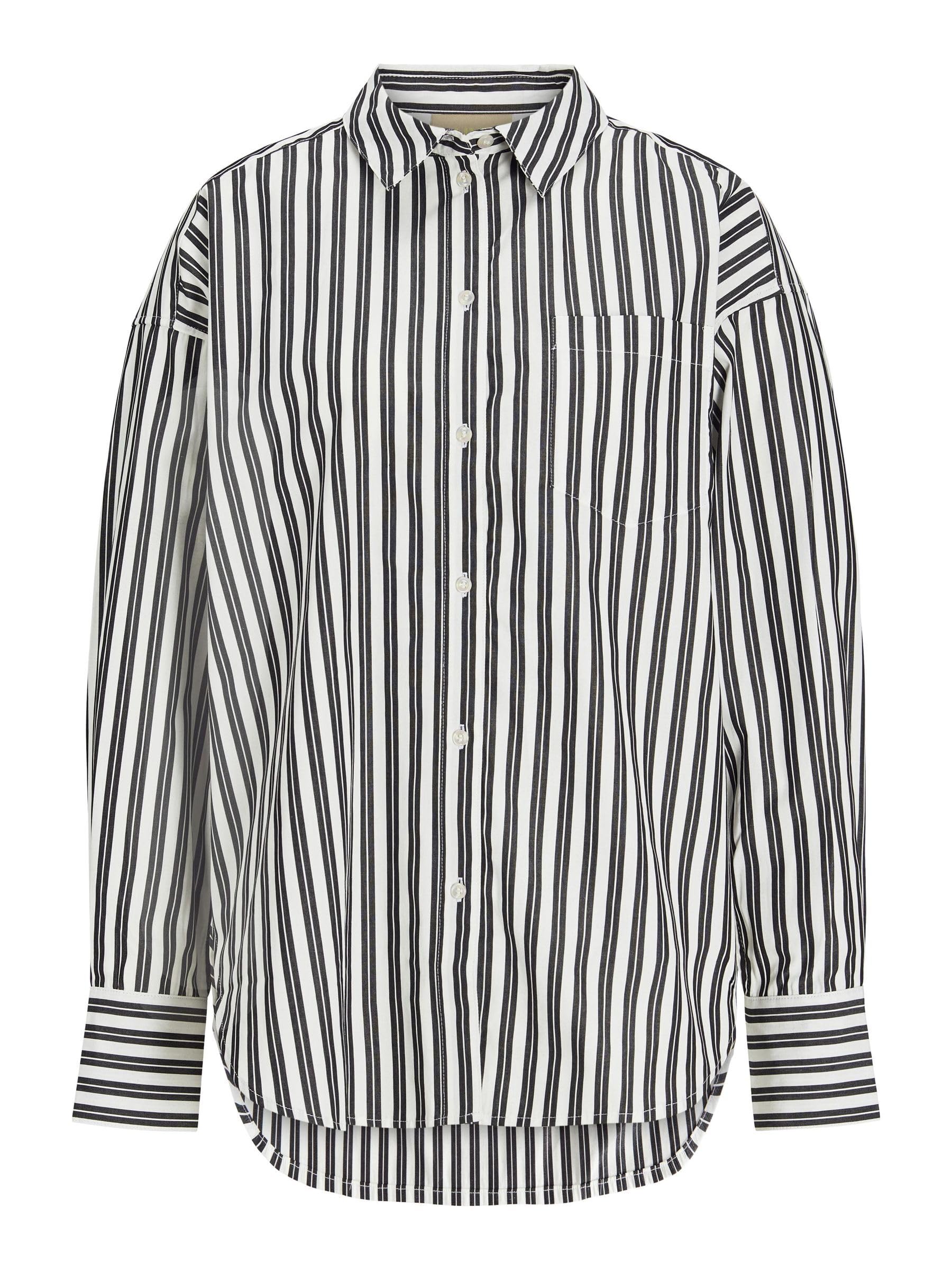 JJXX JXJAMIE LS Relaxed Poplin Shirt WVN Noos, Black/Stripes: ea, M