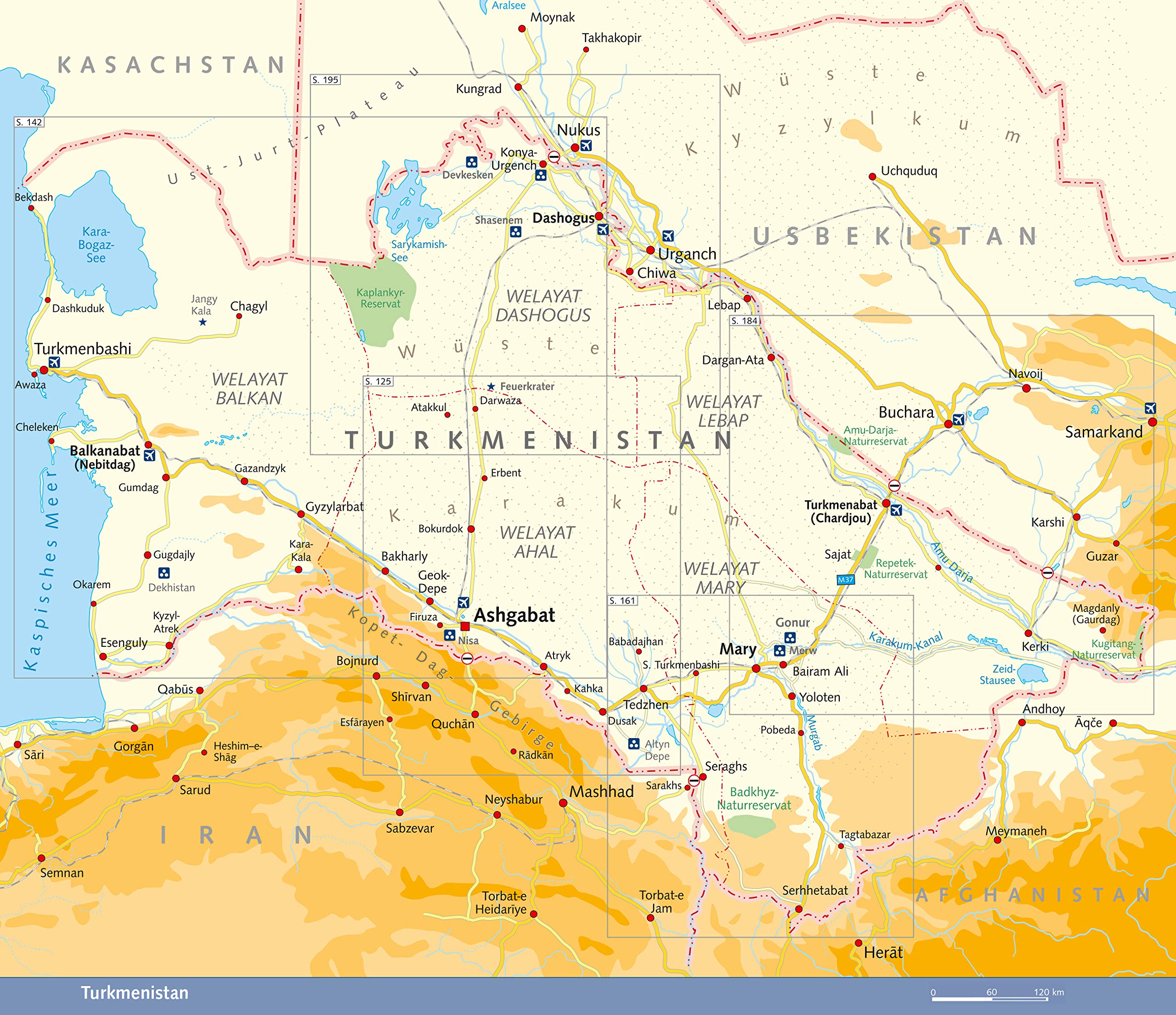 TRESCHER Reiseführer Turkmenistan: Durch die Wüste Karakum nach Ashgabat, Nisa, Merw und Konya Urgench