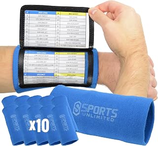 Sports Unlimited Youth Triple Wrist Coach, Football Wristbands for Plays, Baseball Wristbands, QB Arm Bands