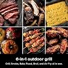 Parrilla y ahumador exterior Ninja Woodfire, funcionalidad 6 en 1: asar, ahumar, hornear, rostizar, freír al aire, gratinar, sabor auténtico a leña, calor eléctrico, OG321 3