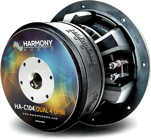 Miniatura 8 de Harmony Audio HA-C104 Car Stereo Competition Carbon 10" Sub 2000W Dual 4 Ohm Subwoofer