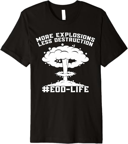 EOD Tech Army Explosives Expert - Camiseta prémium de escuadrón de eliminación de bombas EOD Negro -