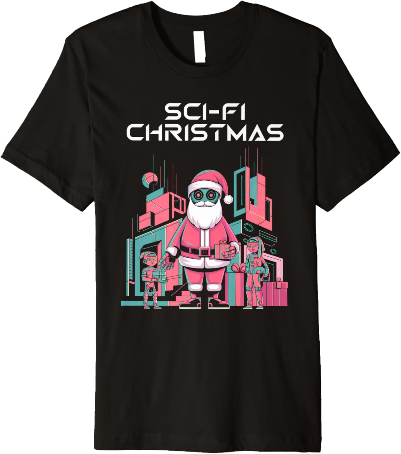 Sci-Fi Christmas Funny Robot Santa Xmas Holiday Technology Premium T-Shirt