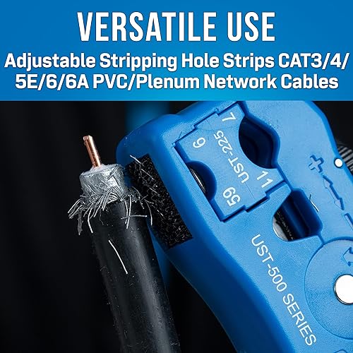 Miniatura 6 de Jonard Tools UST-525 Herramienta universal para pelar cables con tope de cable para cables coaxiales, de red y de teléfono