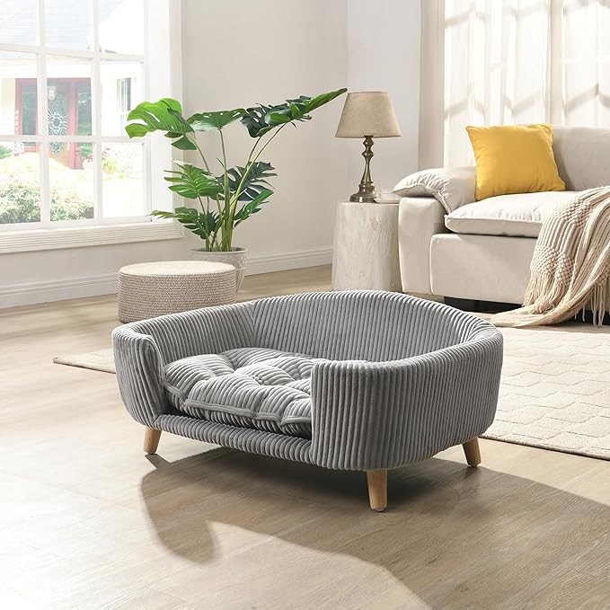 Cama Sofá Elevada para Perro Pequeño 76cm Ortopédica miniatura 6