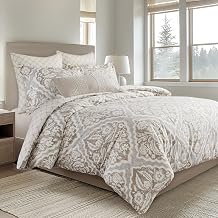 Levtex Home - Becker Taupe Comforter Set - King Comforter + Two King Pillow Cases - Ikat - Taupe, Grey and Cream - Comforter 106 x 94in. and Pillow Cases 36 x 20in. - Cotton