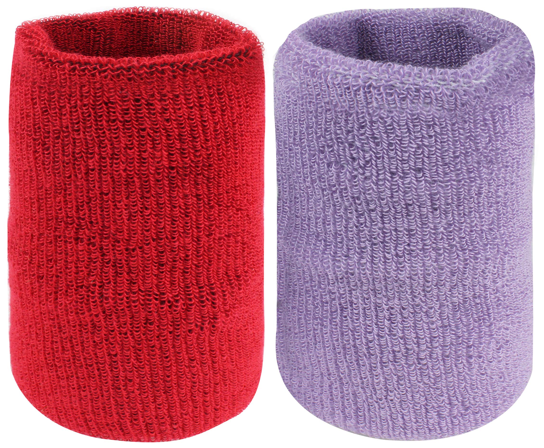 Neska Moda Unisex Maroon and Purple Pack of 2 Cotton Wrist Band-picture-13