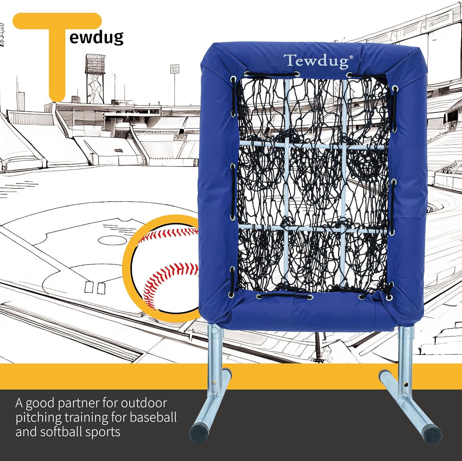 7x7ft Baseball Softball Training Net,Portable Baseball Throwing Net for Hitting, Pitching Practice with Carry Bag,Ground Stakes, Training Equipment for All Ages