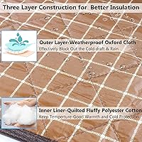 Vista 3 de Cortina de puerta magnética con aislamiento térmico para invierno, construcción de tres capas para un mejor aislamiento, relleno de fibra