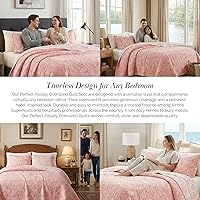 Vista 32 de Southshore Fine Living, Inc. Juego de edredón de tamaño King de gran tamaño, colcha de lavanda King/California con 2 fundas de almohada a juego