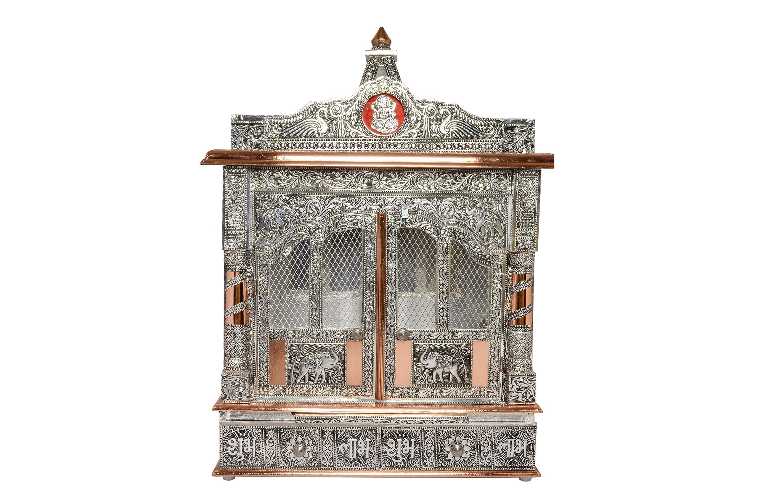 Movie Time Video 59082-DX Hindu Puja Mandir/Temple/Alter, Aluminum Plated with Doors by Movie Time Video