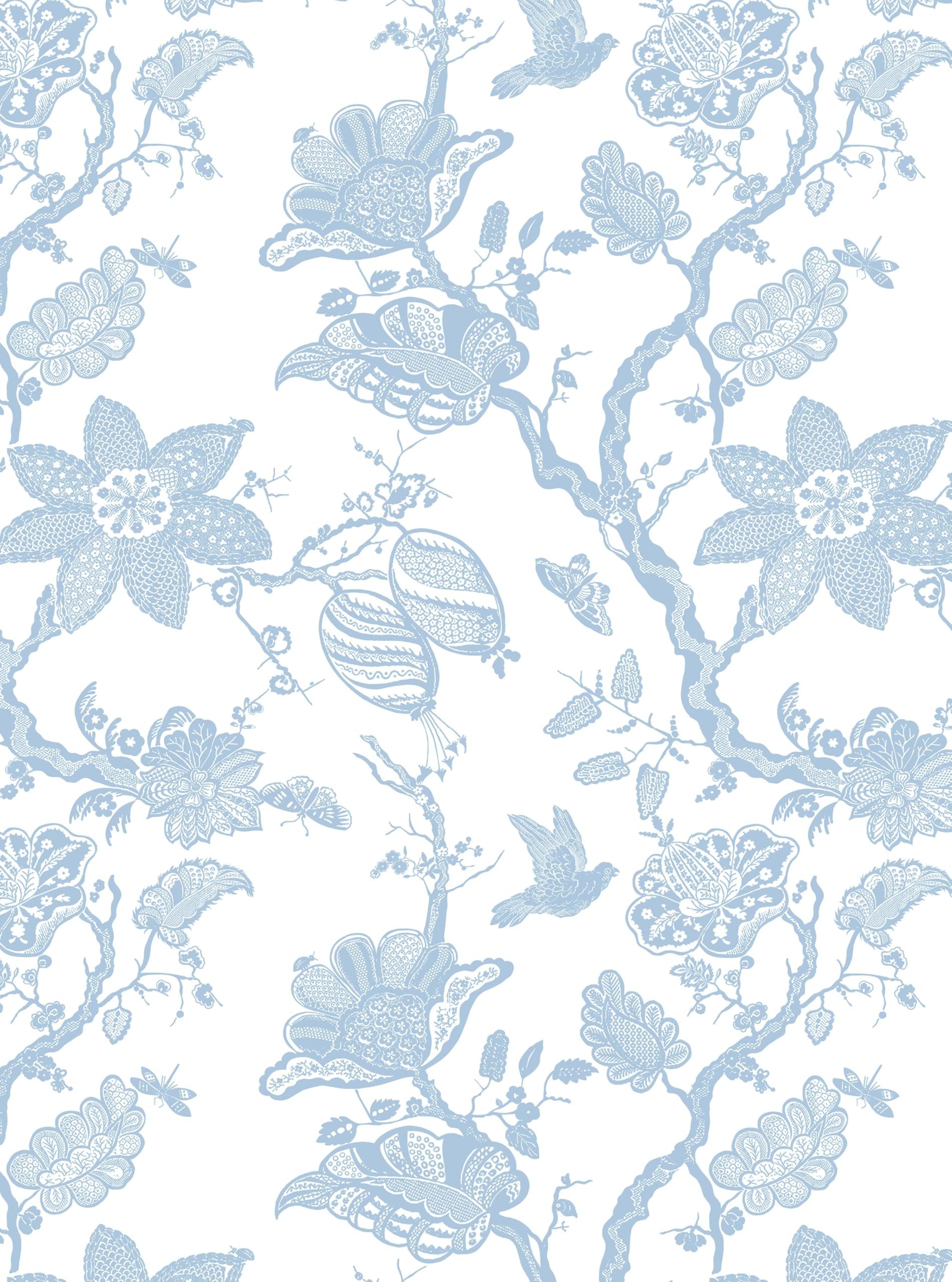 Micpolo Boho Blue Peel and Stick Wallpaper Wall Paper Modern Contact Paper Boho Bedroom Bathroom Wallpaper Peel and Stick Blue and White Removable