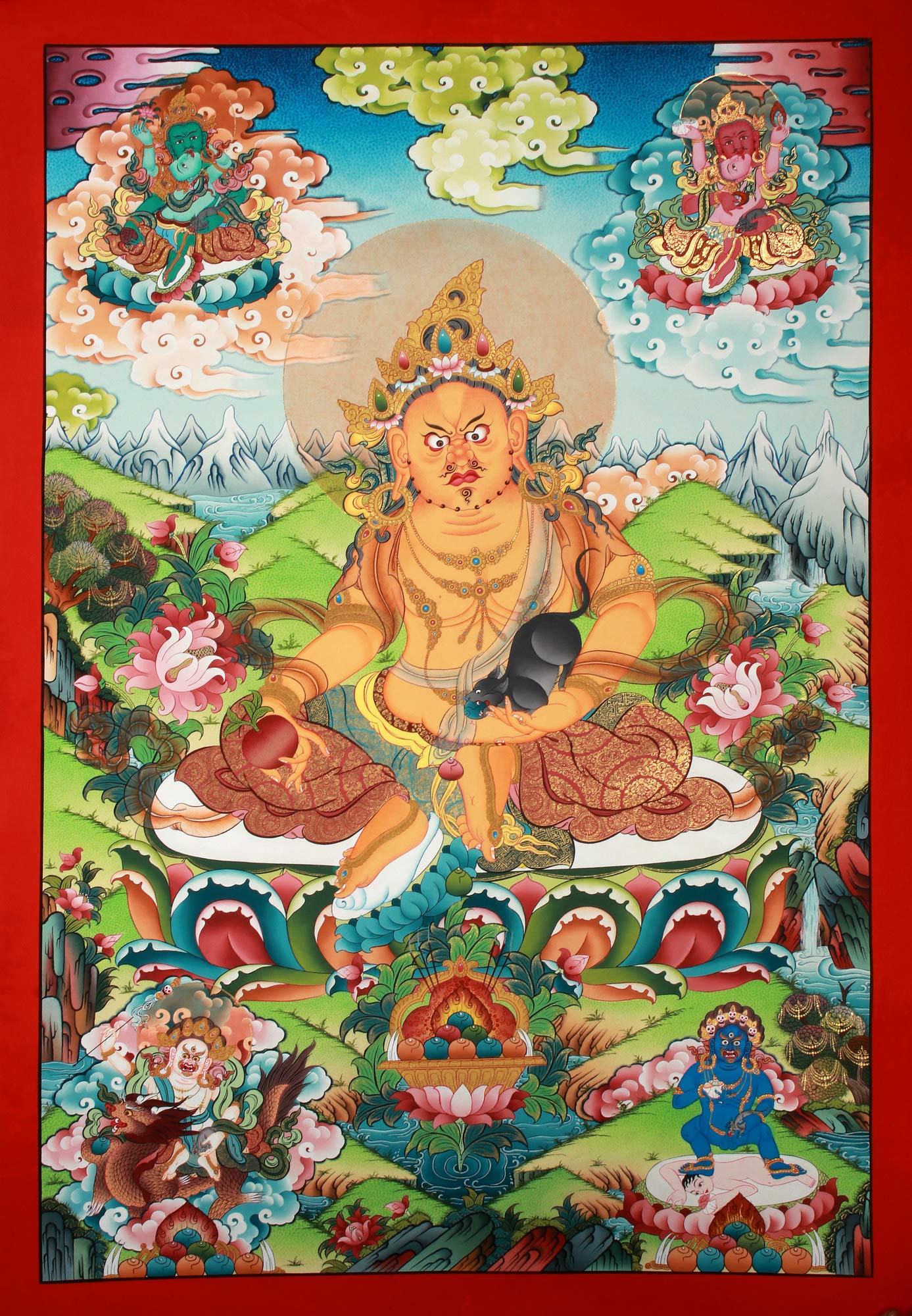 Amazon.co.jp: Exotic India 超微細チベット仏教 クベラ - ブロケード