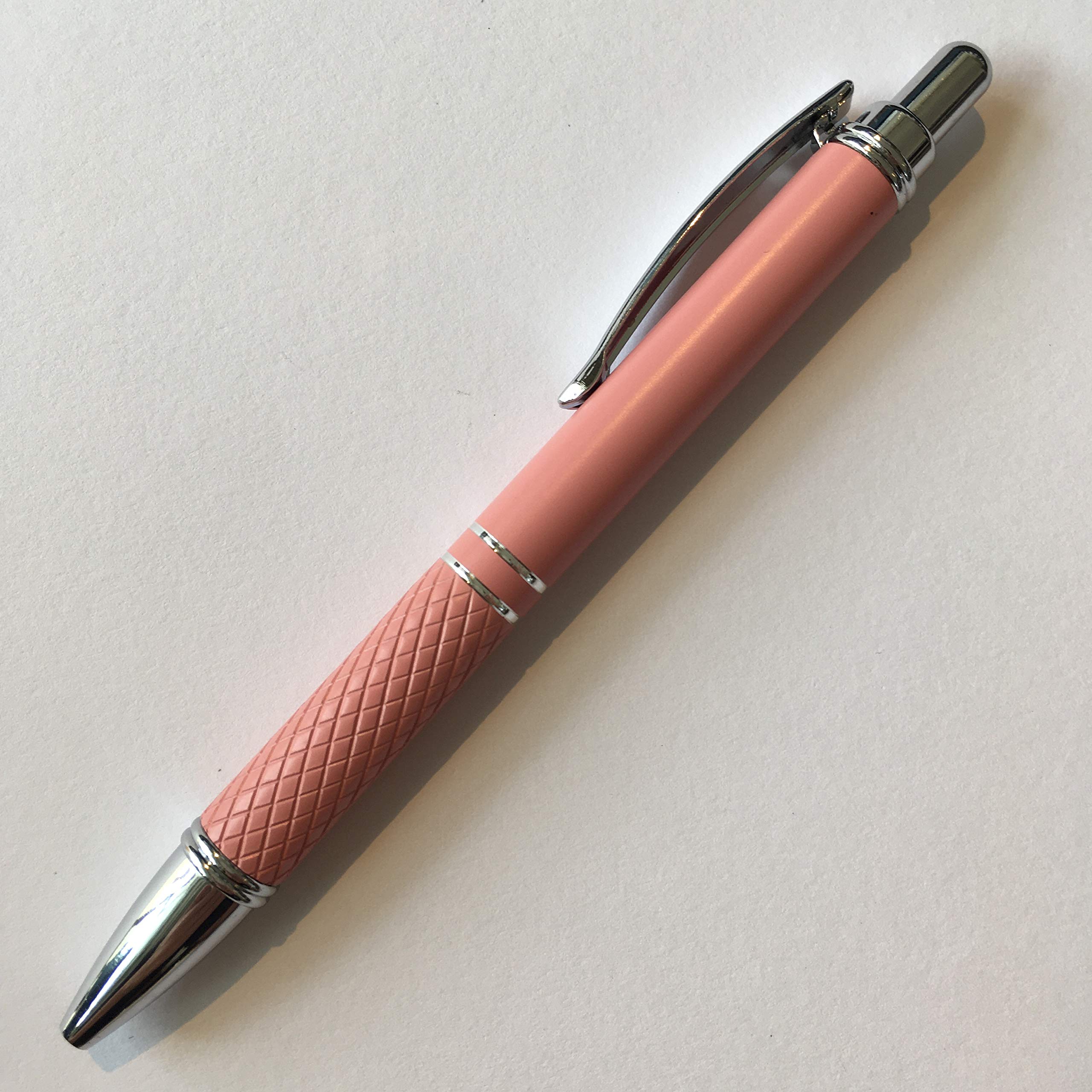 Amazon | 低粘度ボールペン ノック式 黒インク0.7mm ピンクボディ 野村