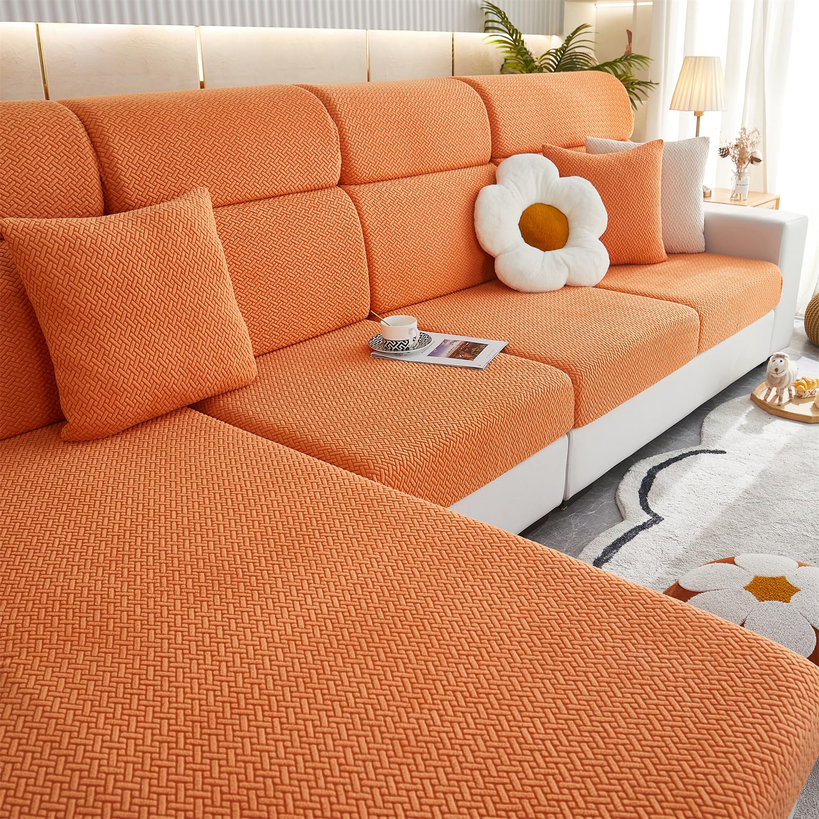 ZHUIYUAN Magic Sofa Covers Sofa Hero Covers Soothing Home Sofa Covers Stretch Jacquard Thick Sofa Cushion Covers Washable Stretch Sofa Couch Cushion Covers For Sectional Sofa