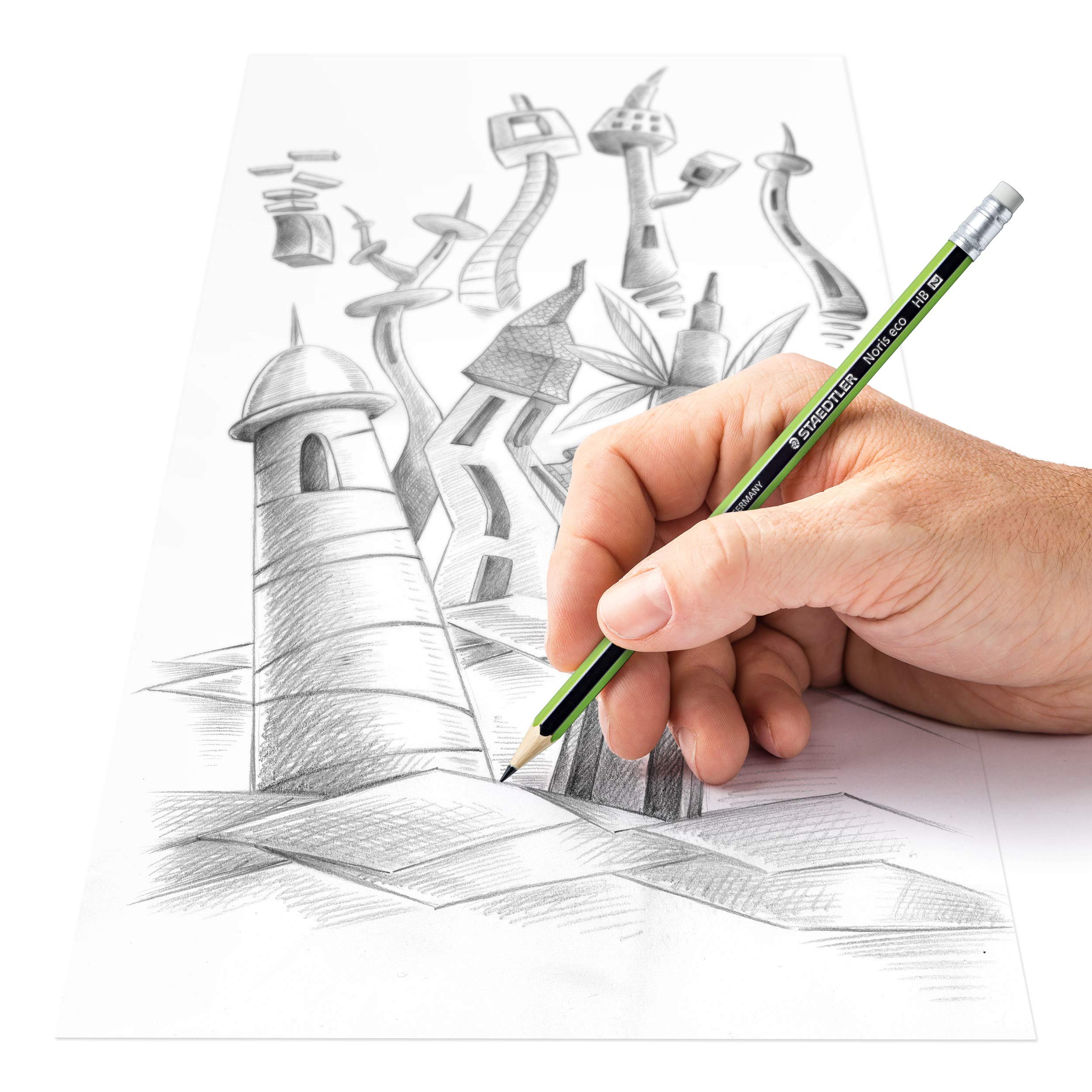 Staedtler Noris Eco 182 30 - Lápiz con punta para borrar (2HB, 12 unidades)