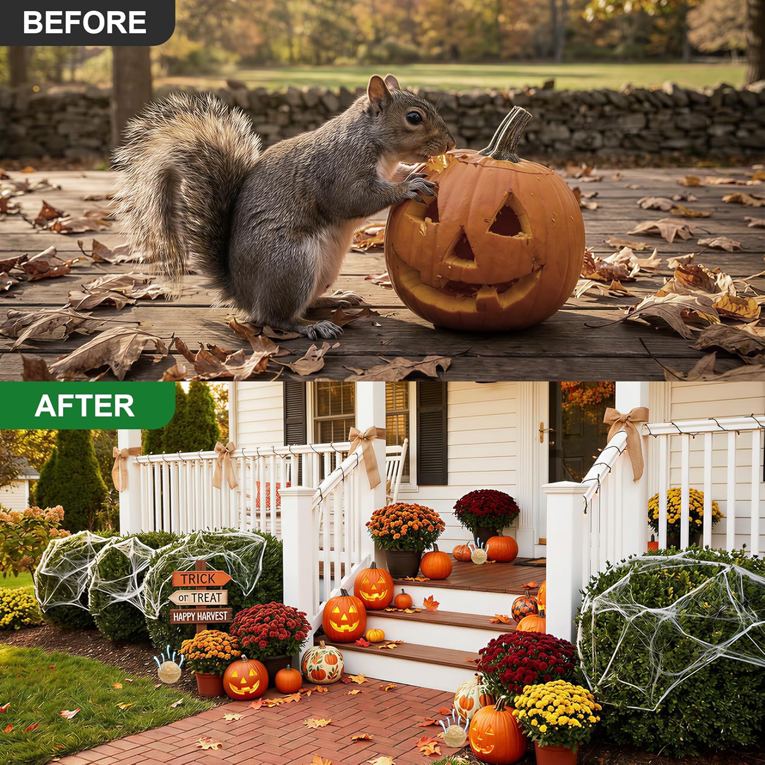 36Pcs Squirrel Repellent for Outdoor Garden Garage, Keep Squirrel, Chipmunk, Raccoon, Skunk Out from Plants Bird Feeder, Squirrel Deterrent