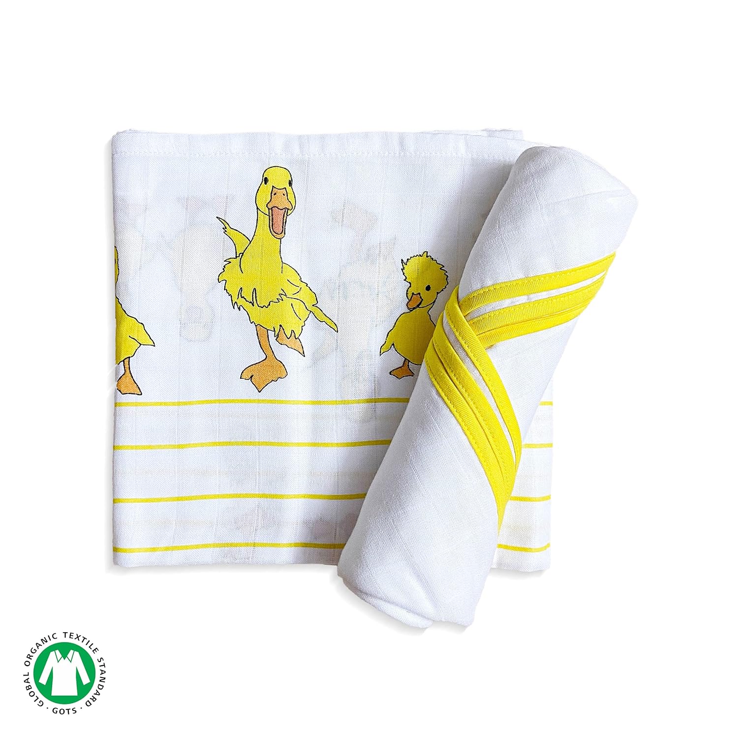TinyLane - Curated for you! 100% Organic Gift for New Born Baby Boy & Girl, 0 to 6 Months, Pack of 8, Multi Color, Skin Friendly, Winter Special, Baby Shower Gifts (Duck + Plain, Pack of 8) 3