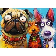 1000 Piece Puzzle for Adults, XURLEQ Cute Dog Puzzle, Fun and Challenging Jigsaw Puzzles, Funny Animal Puzzle for Family Game Night, Colorful Whimsical Dog Portrait Art Puzzle, Home Decor Gift