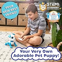 Vista 2 de Robo Pets Robot de juguete para perros para niñas y niños, robot de juguete a control remoto con LED, sonido FX, gestos interactivos de movimiento