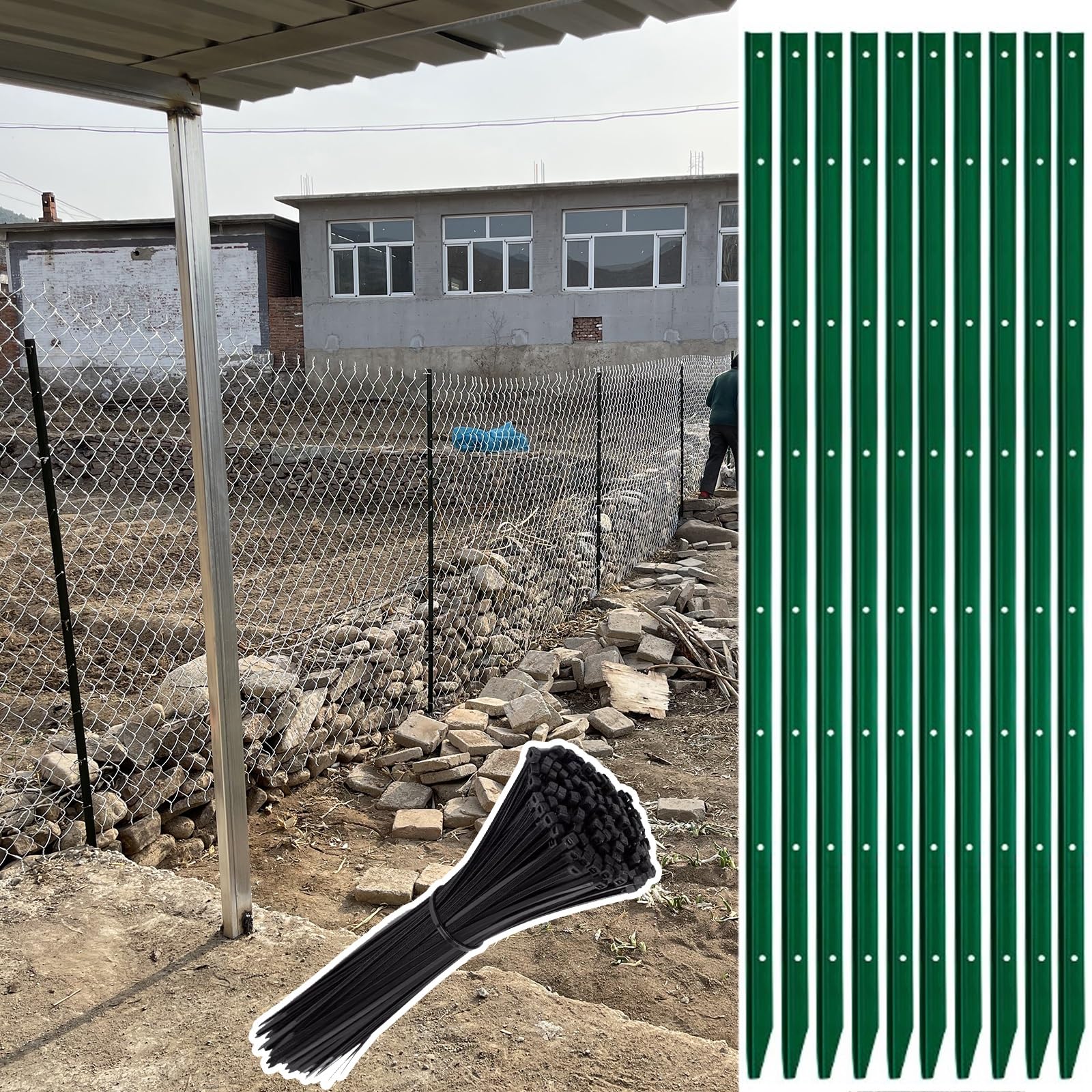 Staccionata In Legno VAMPIRO 120x45 Cm - Recinzione Per Giardino, Steccato Esterno, Spessore 46x17 Mm - Foto 7