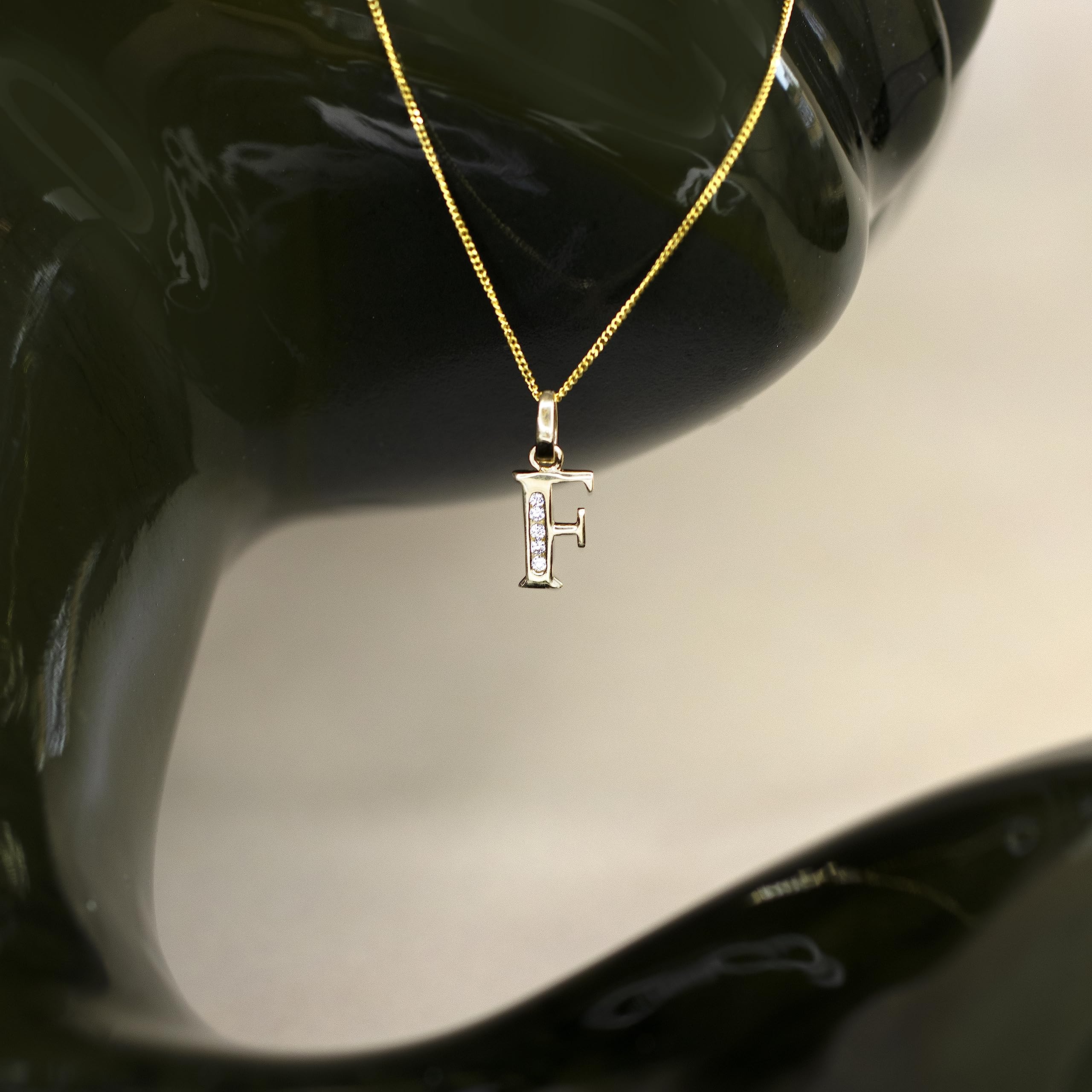 Collana con Pendente da Donna in Oro Giallo 9K (375) con Zirconia Cubica