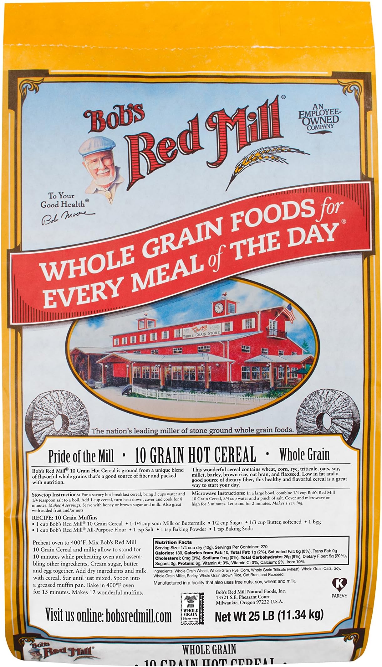 Bob's Red Mill 10 Grain Hot Cereal, 25 Pound Grocery