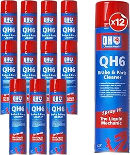 Quinton Hazell Brake Cleaner Spray Can, 20.3 fl oz (12 Pack) - QH6 Non-Chlorinated Parts Cleaner Removes Grease, Oil & Dirt, Stops Brake Squeal & Clutch Slip