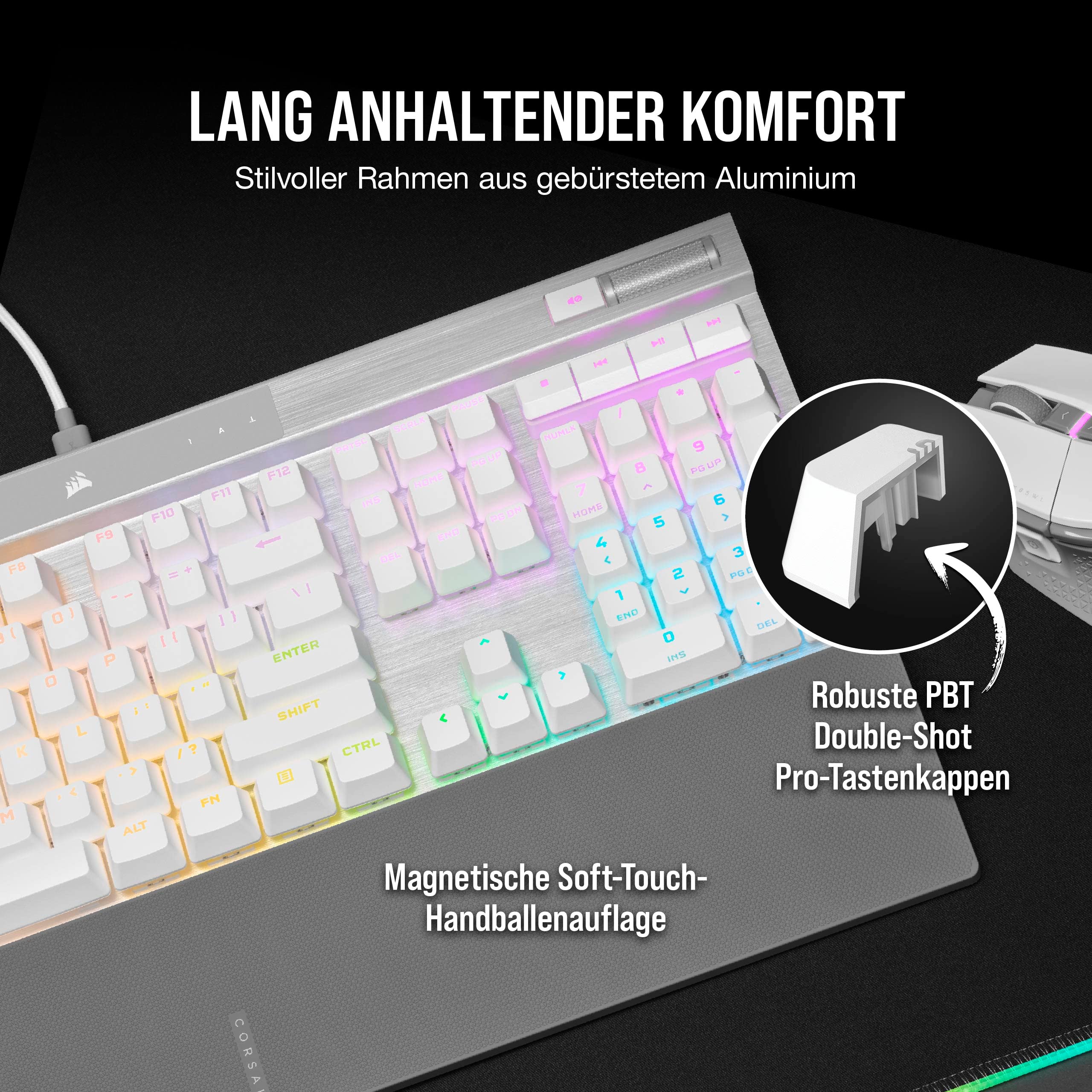 CORSAIR K70 PRO RGB Optical-Mechanical Wired Gaming Keyboard - OPX 