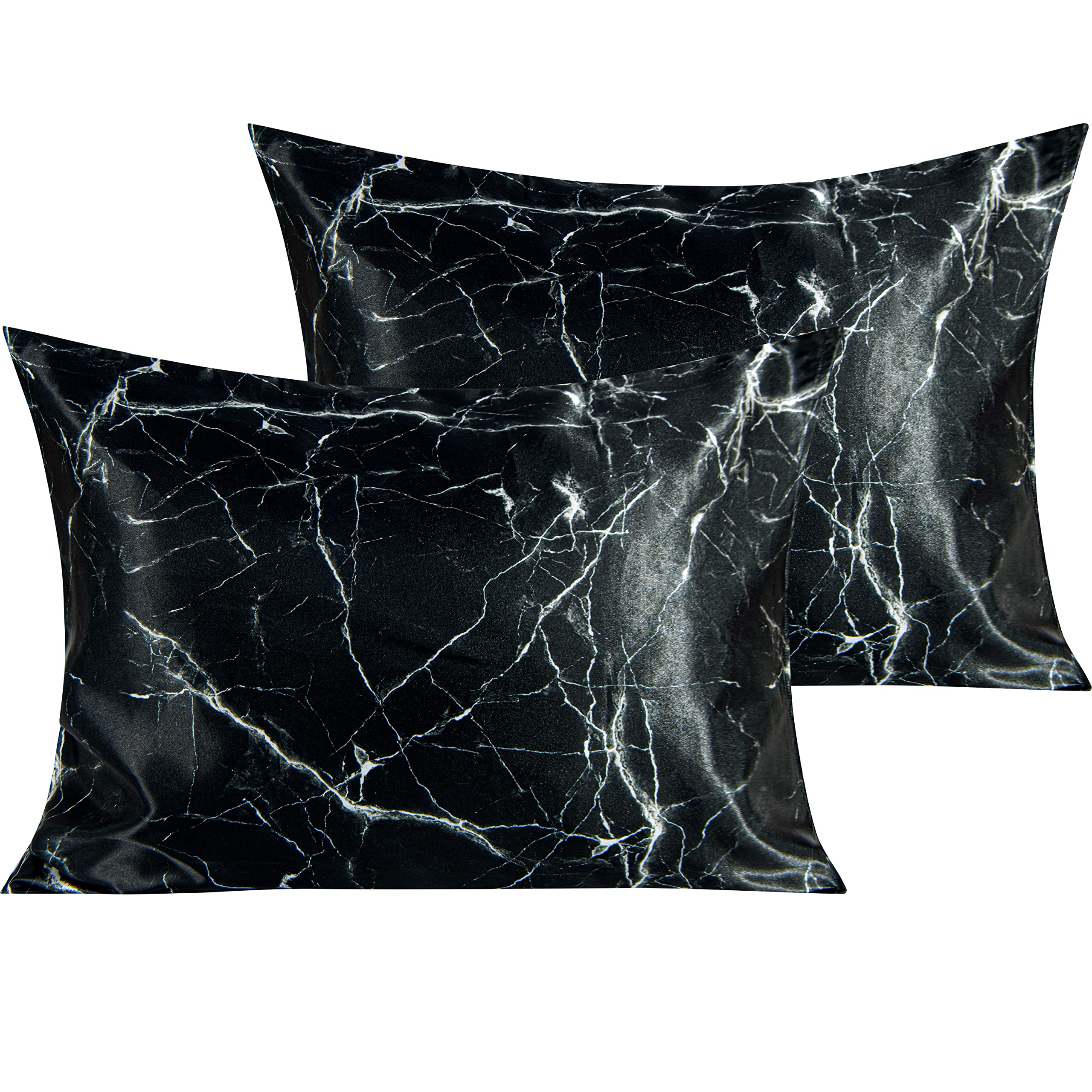 Taies d'oreiller luxueuses et soyeuses en satin pour literie standard