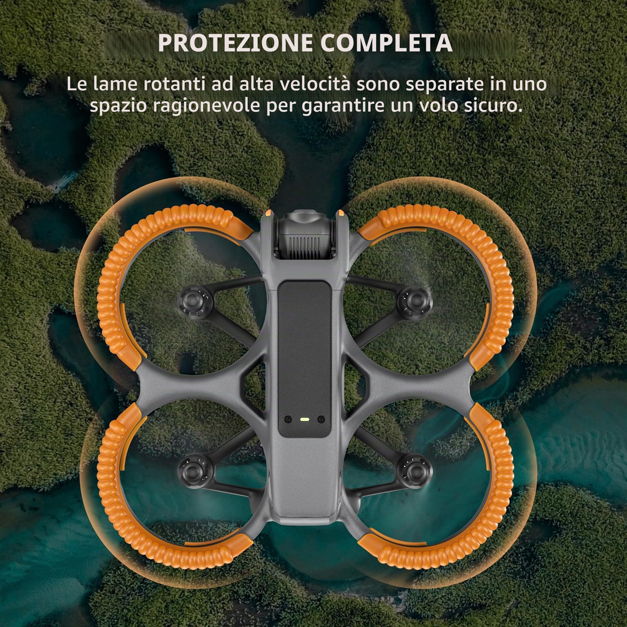 STARTRC avato Protezione dell'elica per DJI Avata 2 Paraurti protettivo anti-collisione Fly More Accessori Combo (arancione)