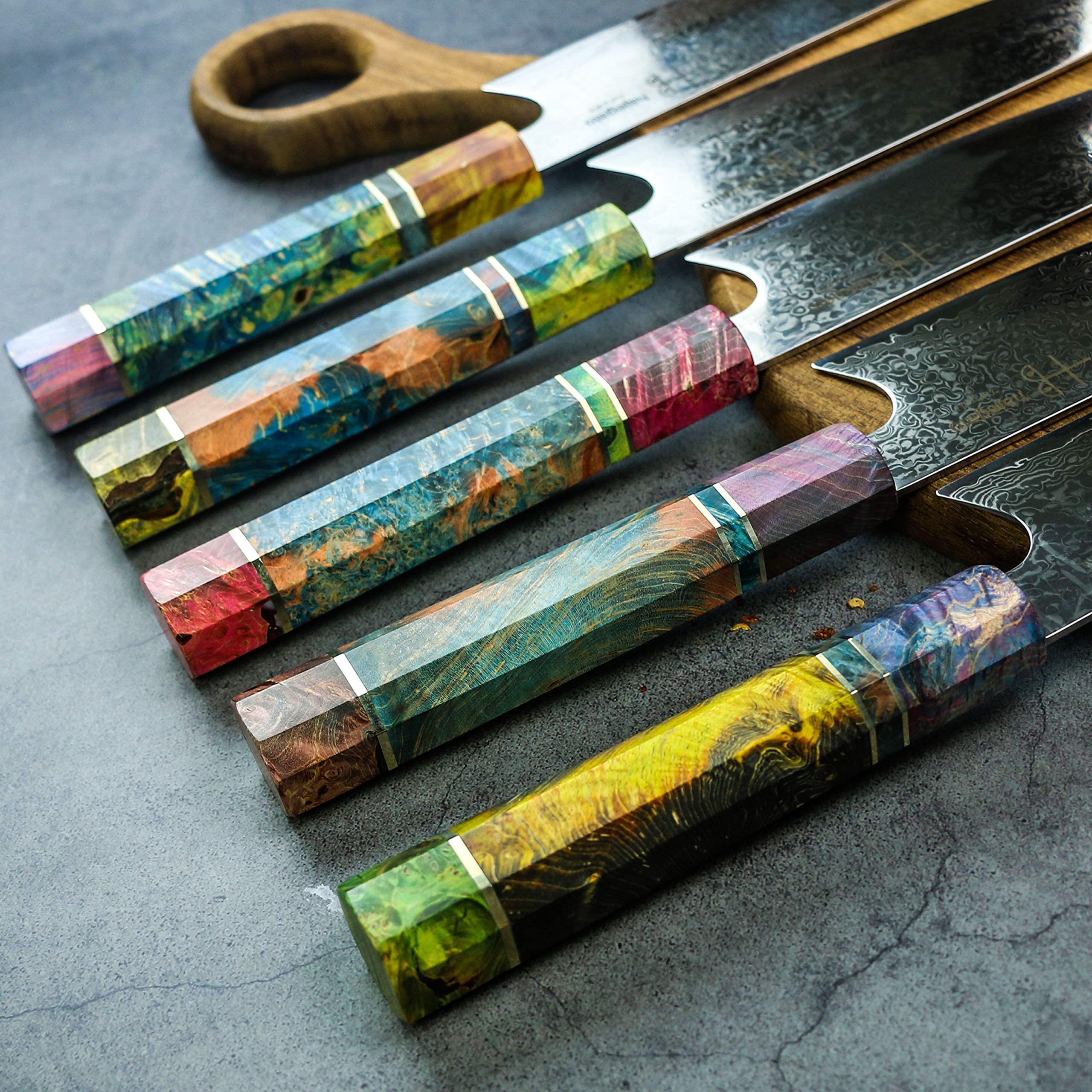 Coltelli da Cucina Damasco Unico Nel Suo Genere Manico Professionale Coltello Giapponese (Gyuto 10")