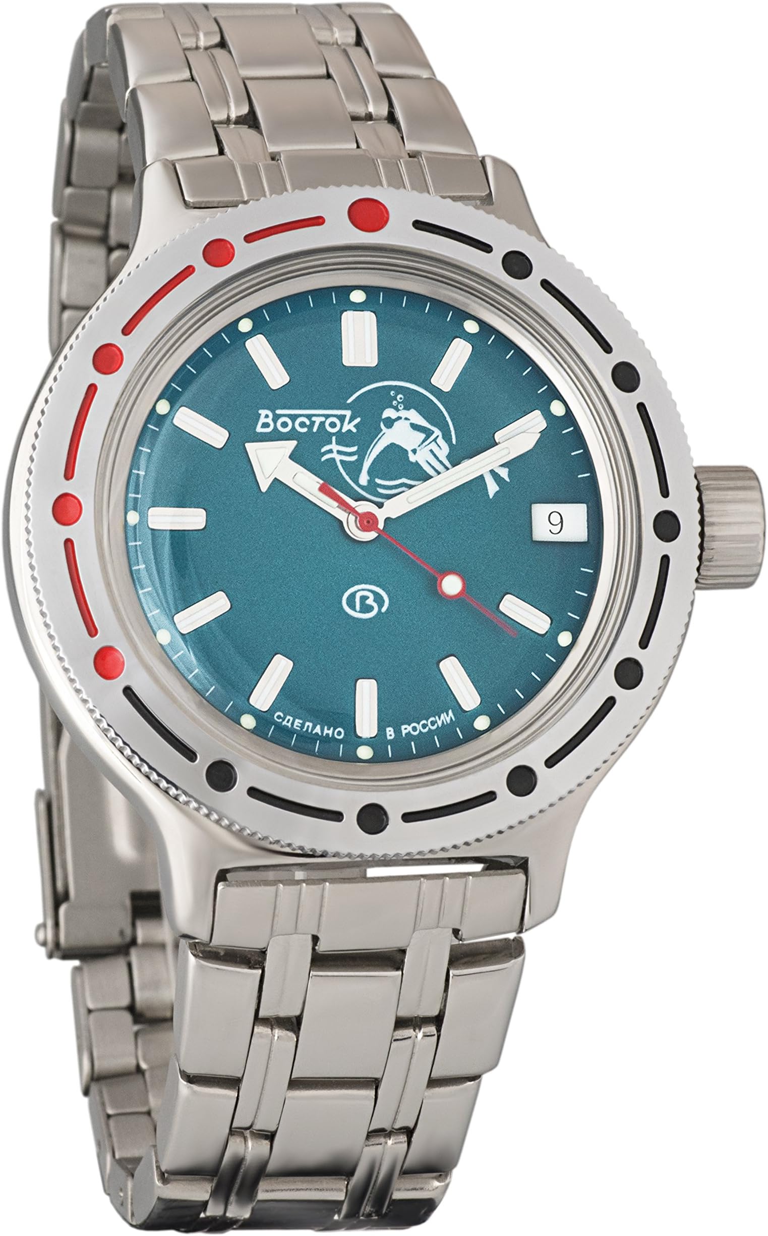 Vostok Amphibian 420059 Genuine Russian Military Divers Watch 2416B/2415 200m Auto Self-Winding Wrist Watch