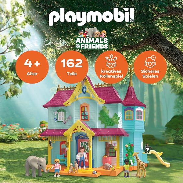 Besuche den PLAYMOBIL- PLAYMOBIL | Animals & Friends | Kunterbunte Tier-Villa | Spielzeug ab 4 Jahren | Geschenk für Kinder | Fördert Kreativität & Umgang mit Tieren | Mit Tieren, Figuren & Zubehör | 71852 in use