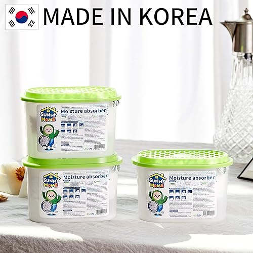 Miniatura 8 de Sunny Home Paquete de 24 absorbentes de humedad de 9.17 onzas, sin perfume, eliminador de olores, deshumidificador y desodorante para armario, baño,