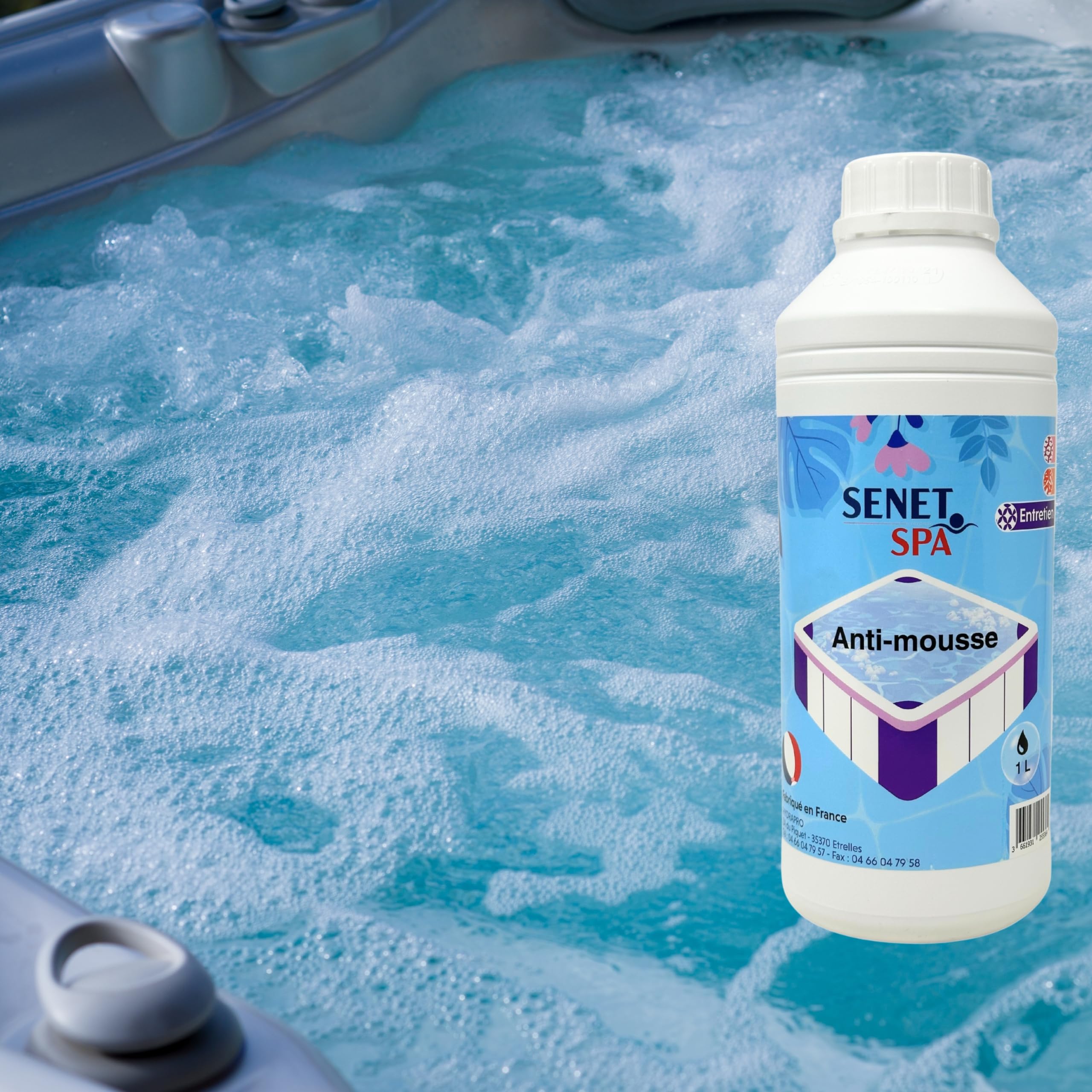 Anti Mousse pour Spa 1L – Élimination Rapide de la Mousse – Fabriqué en France