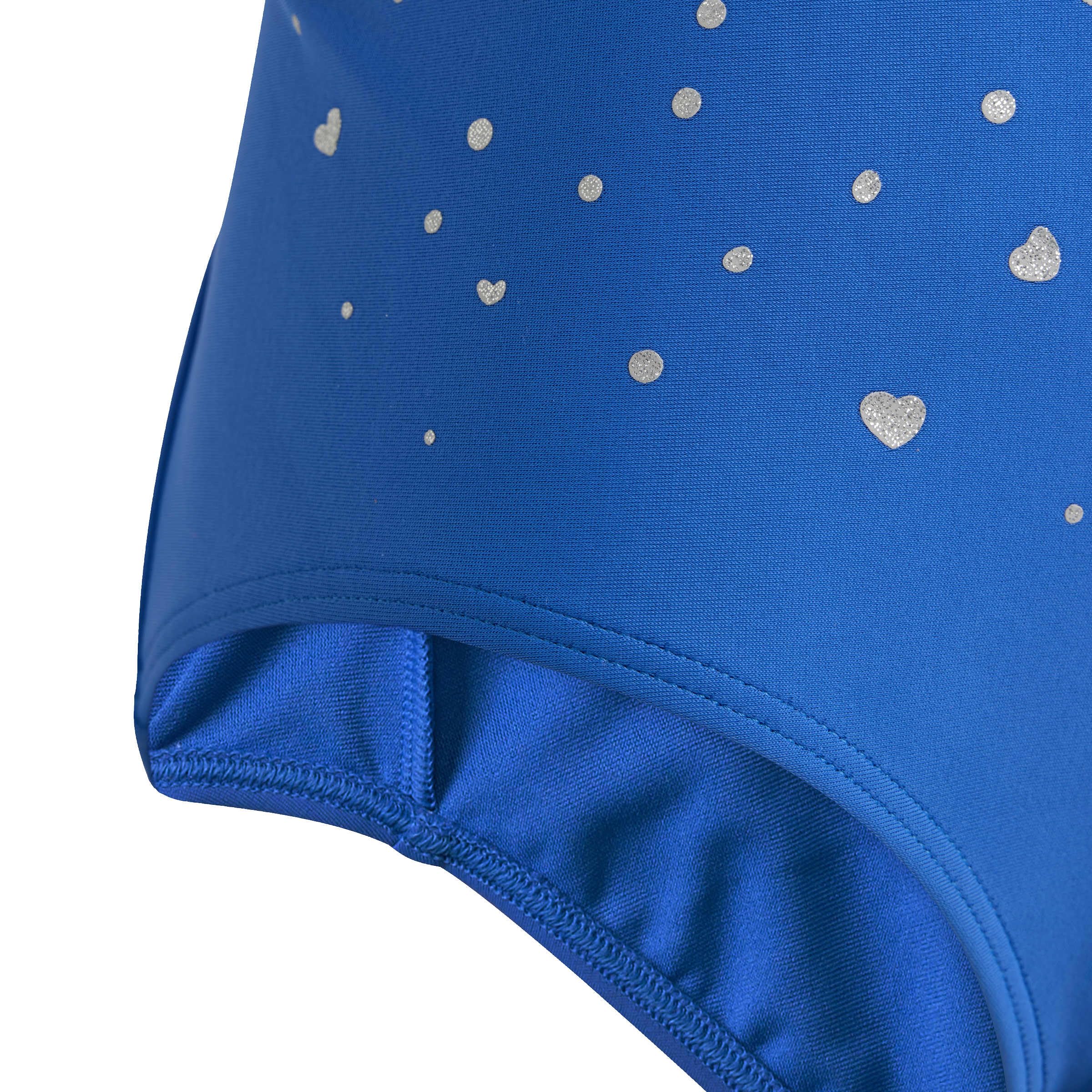 adidas Unisex Kids Badeanzug mit V-förmigem Rückendesign und Glitzer-Details für Kinder