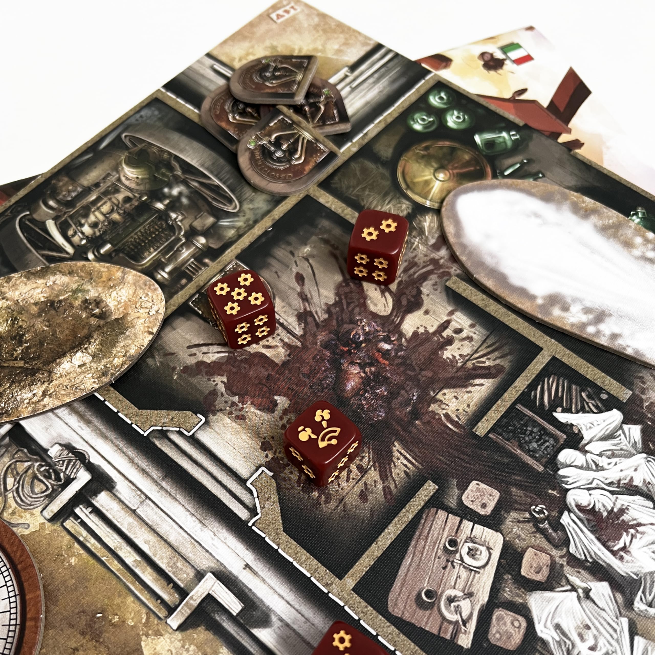 Asmodee - Zombicide Undead or Alive: Gears & Guns, Espansione Gioco da Tavolo, 14+ anni, 1-6 Giocatori, Edizione in Italiano