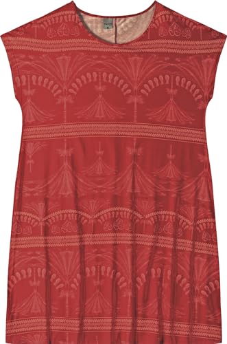 VESTIDO PLUS SIZE MANGA CURTA SOLTINHO G1 AO G5 MALWEE COR:Vermelho Escuro;TAMANHO:G4