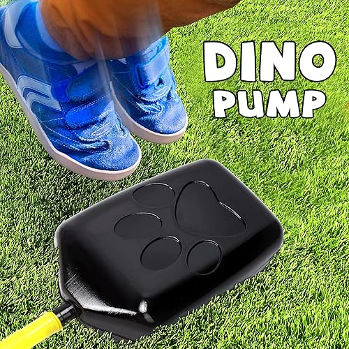 Miniatura 6 de Acekid Lanzador de cohetes para niños, lanzador de dinosaurios ajustable ángulo de lanzamiento con 3 cohetes LED de lanzamiento de hasta 100 pies