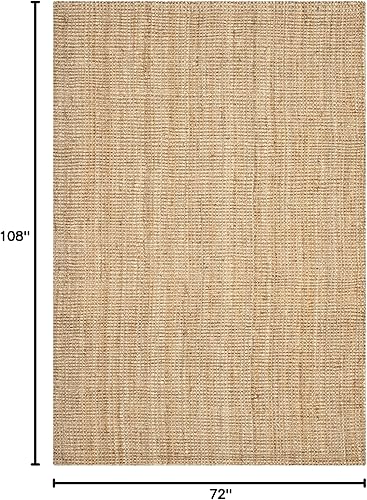Miniatura 2 de Safavieh Natural Fiber Collection NF747A tapete de yute natural tejido a mano (5" x 8"), Yute, Natural