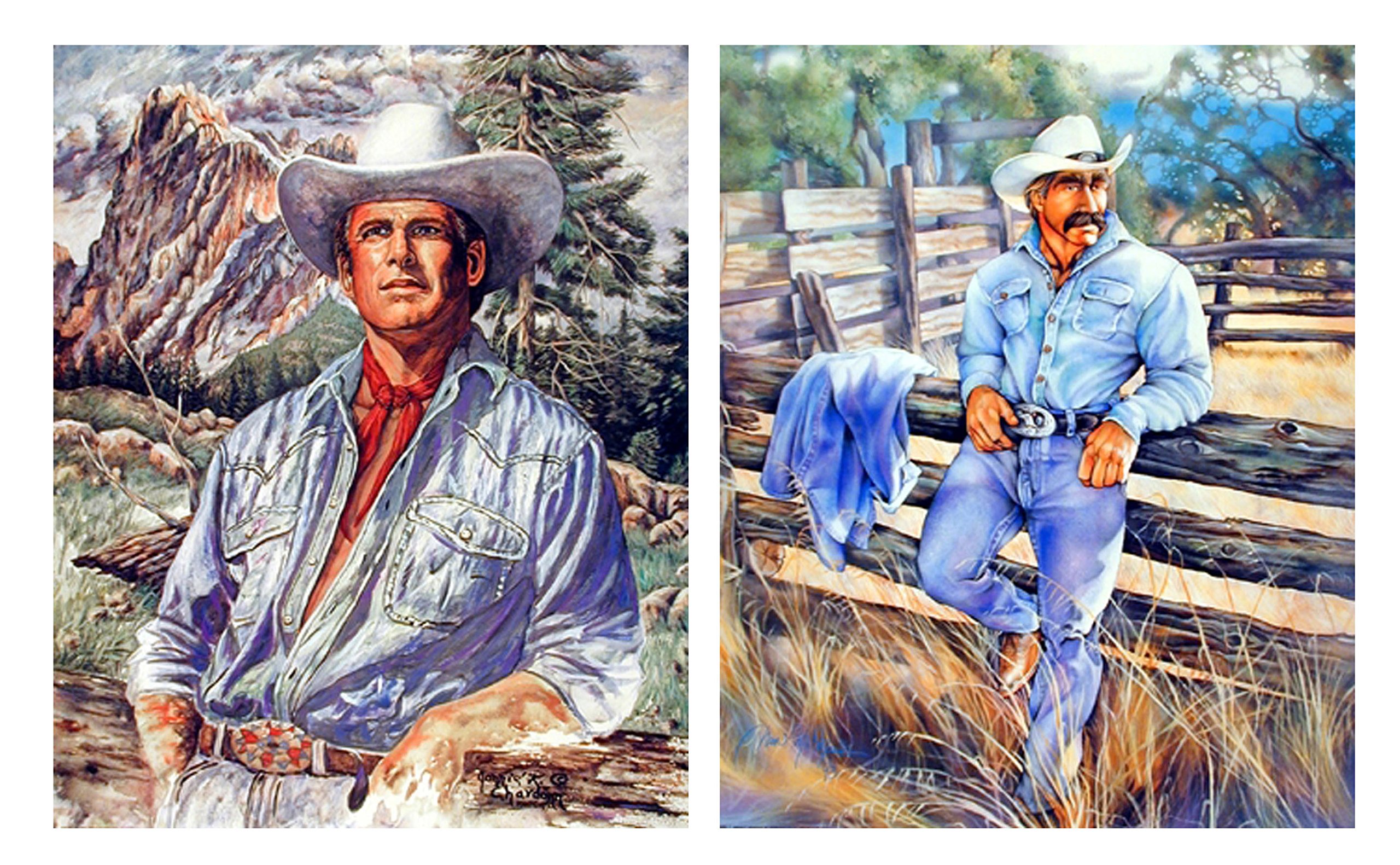 Impact Posters Gallery Wall Decor - Western Mexican Cowboy Old West 16x20 Two Set Art Print Poster