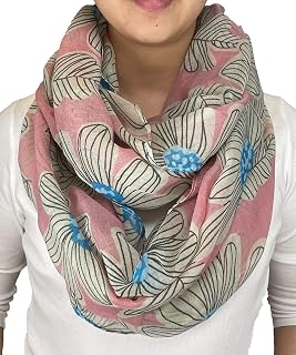 Women's Infinity Scarf Circle Loop Lightweight Flower Circle Scarves
