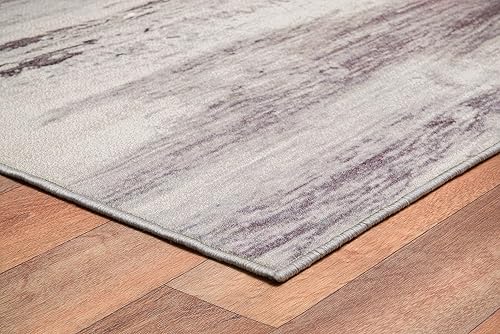 Miniatura 5 de Woven Trends Alfombra de área contemporánea y moderna, 046 Vintage Solid Cloud, extremadamente duradera y resistente a las manchas, elegante con