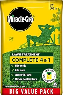 Miracle-Gro Evergreen Complete 4-in-1 Lawn Food, Weed & Moss Control, 360 m2, Yellow