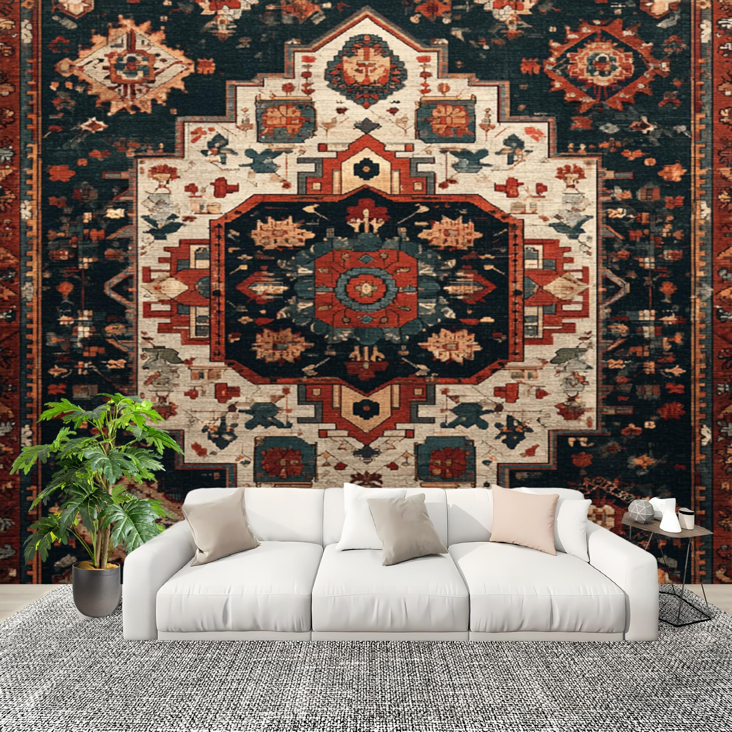 Carta da Parati Murale TNT Marrone Fotomurale 3D Rimovibile 300x210 cm
