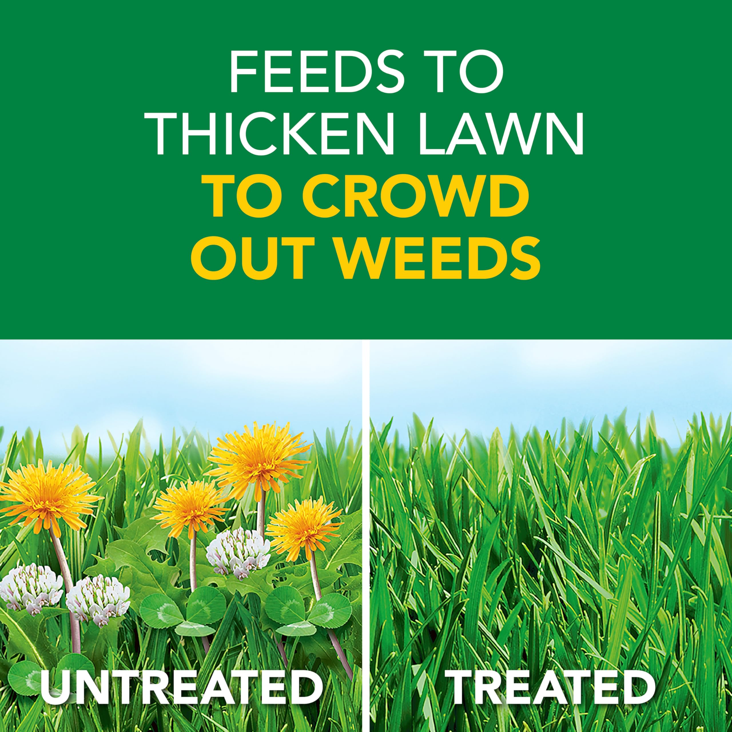 Scotts Turf Builder Weed and Feed5 - Weed Killer Plus Lawn Fertilizer, Lawn Weed Killer, Controls Dandelion and Clover, Grass Fertilizer for Up to 12,000 sq. ft., 33.95 lb. - 2
