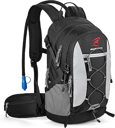 SHARKMOUTH Mochila de hidratación Mochila aislada con bolsa de agua de 2.5L para senderismo, correr, acampar, ciclismo