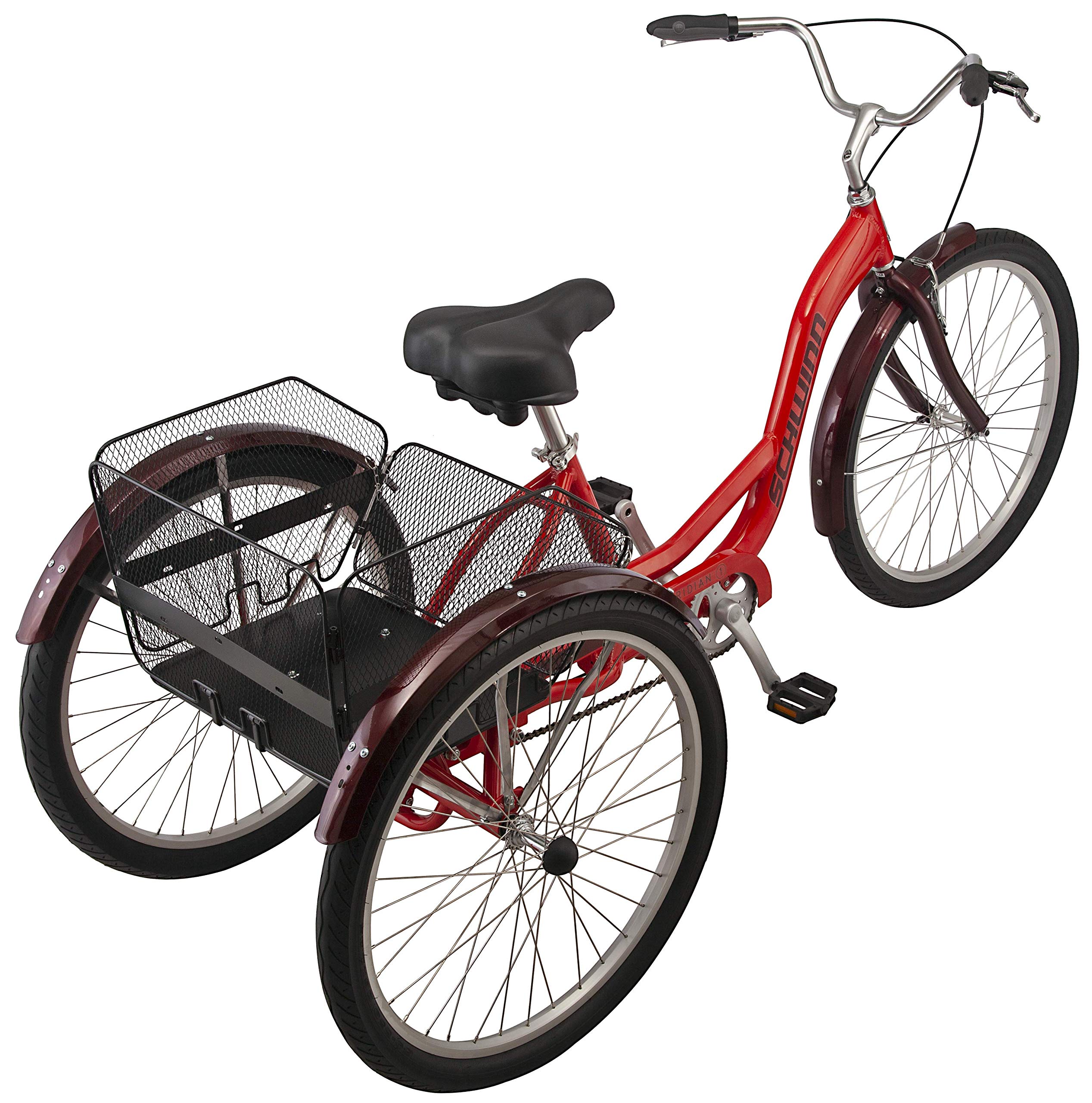 Schwinn Meridian Adult Tricycle, 24 or 26Inch Wheel Options, Low Step