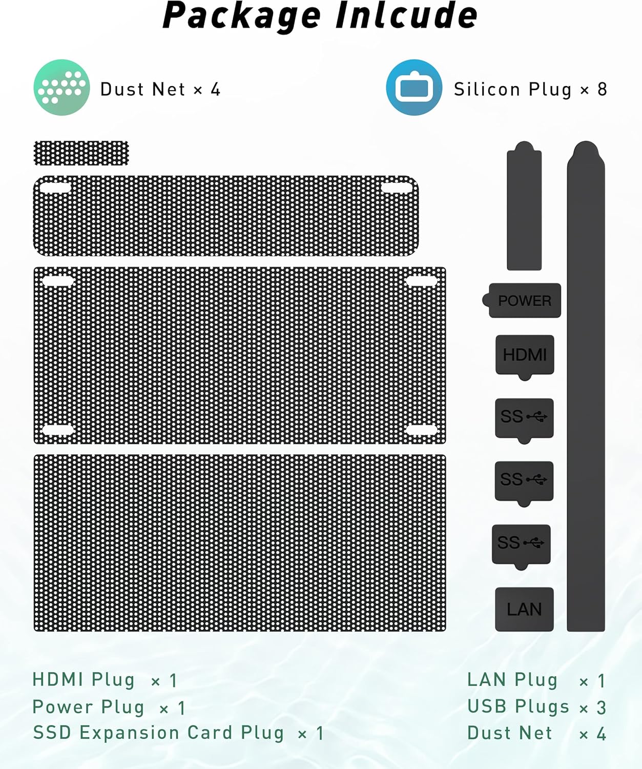 Dust Filter Set for Xbox Series S Console - Include 7 Silicone Dust Protector and 4 PVC Mesh Filter Covers, Prevent the Dust from Entering Your Console and Keep the Xbox Clean 8 91XGy PqBHL. AC SL1500
